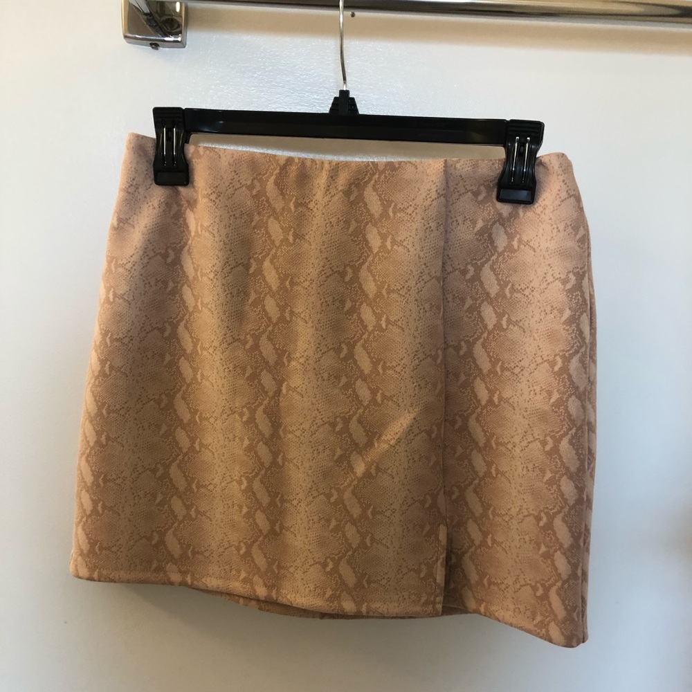 Snakeskin Mini Skirt